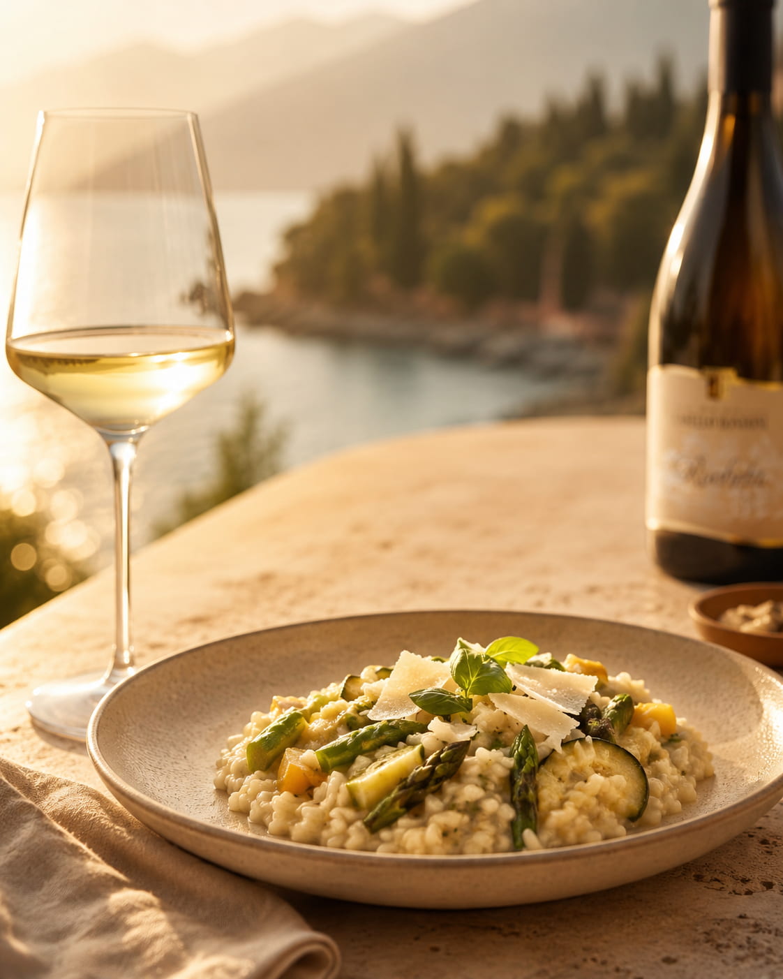 Casello Bondoni Rocheta zu Risotto und gegrilltem Fisch – Weißweincuvée vom Gardasee-Südufer