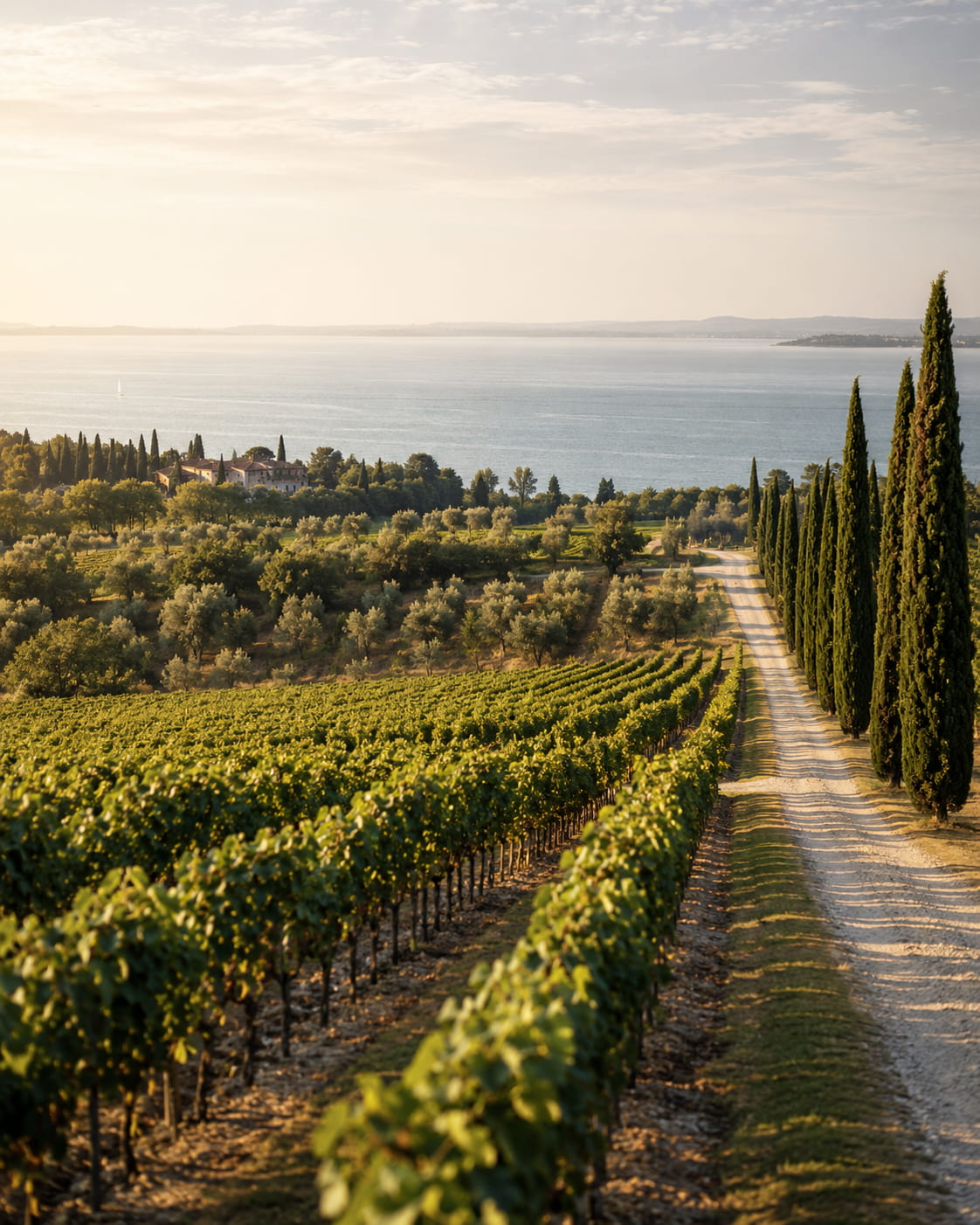 Weinberge von Casello Bondoni zwischen Desenzano und Sirmione am Südufer des Gardasees – Heimat des Chiaretto