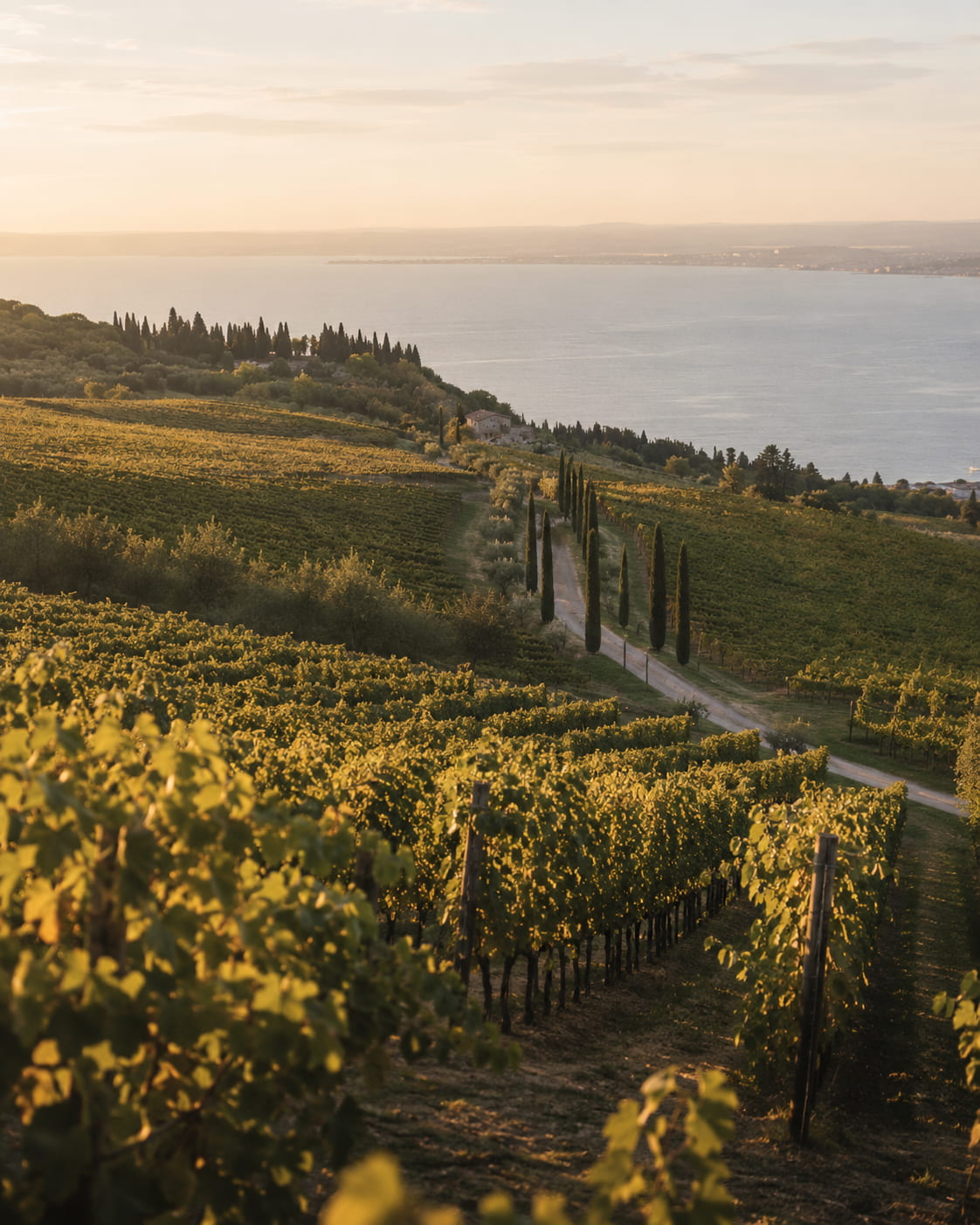 Weinberge von Casello Bondoni zwischen Desenzano und Sirmione – Südufer des Gardasees, Heimat des Lugana DOC