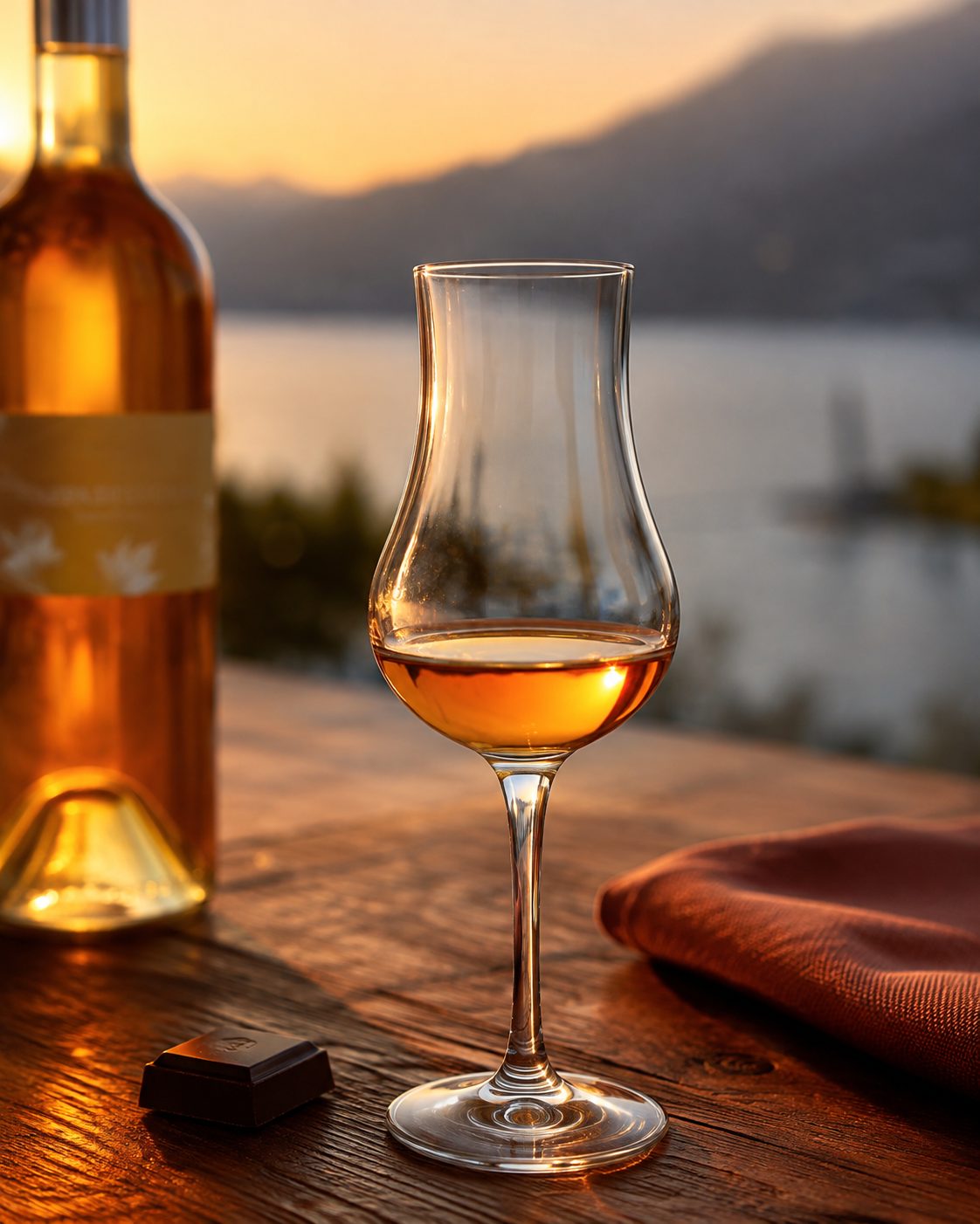 Dunkle Schokolade zum Digestif am Gardasee – Grappa di Lugana Invecchiata aus Turbiana von Pilandro in Desenzano del Garda