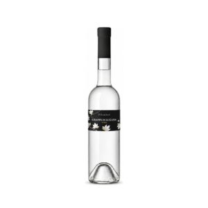 Flasche Grappa di Lugana Tardiva von Pilandro – klarer Tresterbrand aus Turbiana vom Gardasee-Südufer, 0,5 l